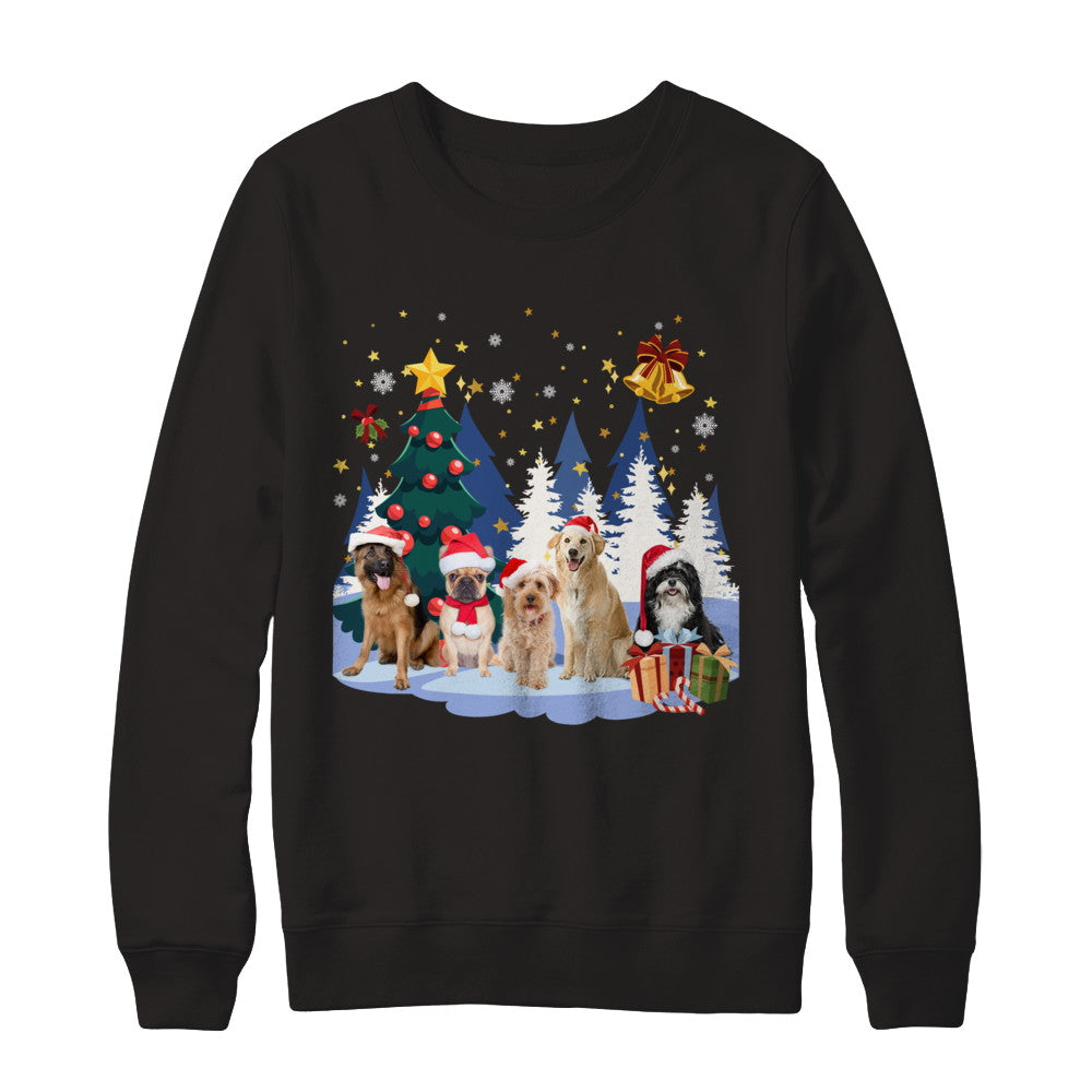 Cute Dogs Claus Christmas T-Shirt & Sweatshirt | Teecentury.com