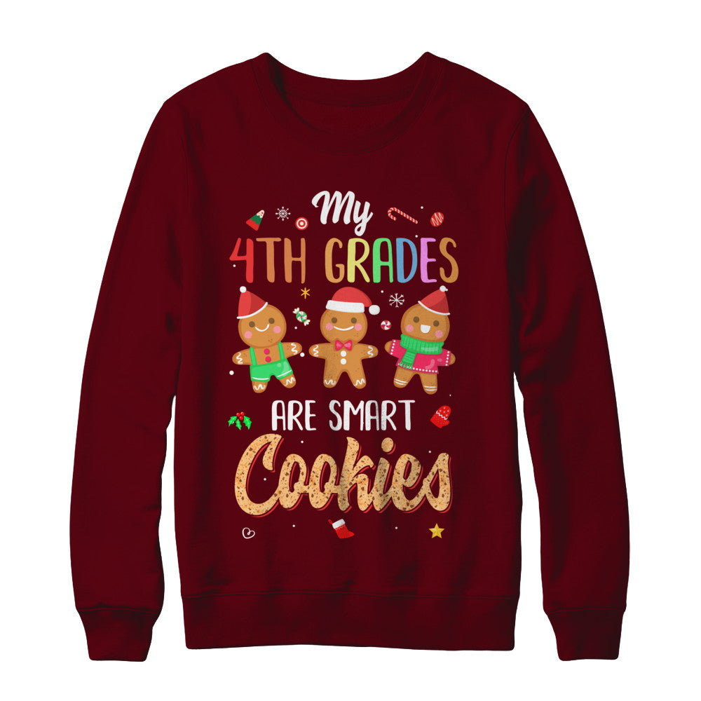 Teacher My 4th Graders Are Smart Cookies Christmas T-Shirt & Sweatshirt | Teecentury.com