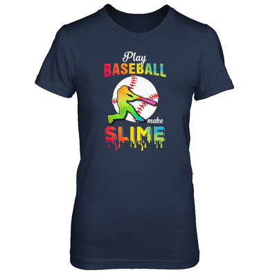 Play Baseball Make Slime Watercolor For Girl Women T-Shirt & Tank Top | Teecentury.com