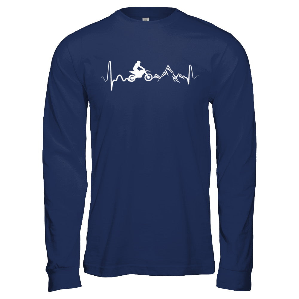 Mountain Dirt Bike Motocross Heartbeat T-Shirt & Hoodie | Teecentury.com