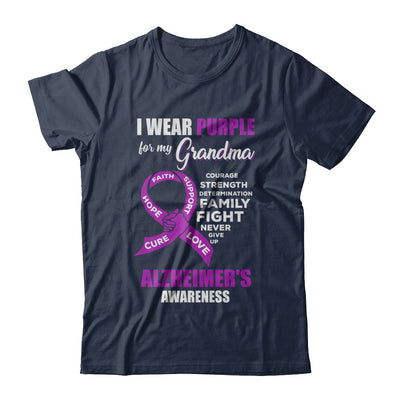 Alzheimer's Awareness I Wear Purple For My Grandma T-Shirt & Hoodie | Teecentury.com