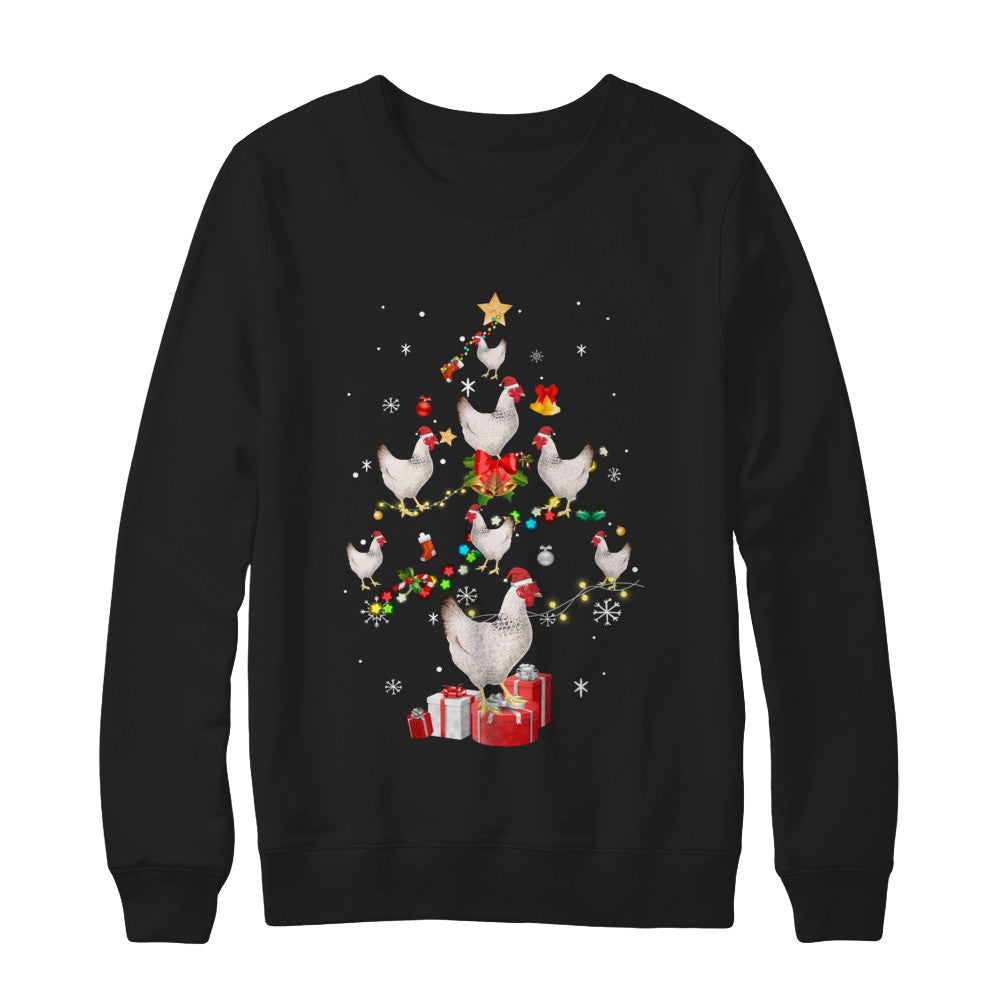 Farmer Chicken Christmas Tree Decor Xmas Gift T-Shirt & Sweatshirt | Teecentury.com
