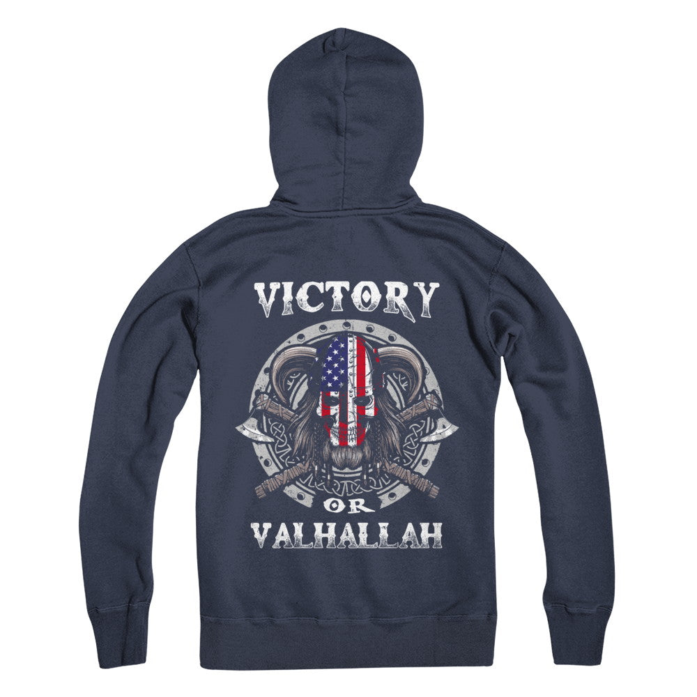 American US Flag Victory or Valhalla Viking T-Shirt & Hoodie | Teecentury.com