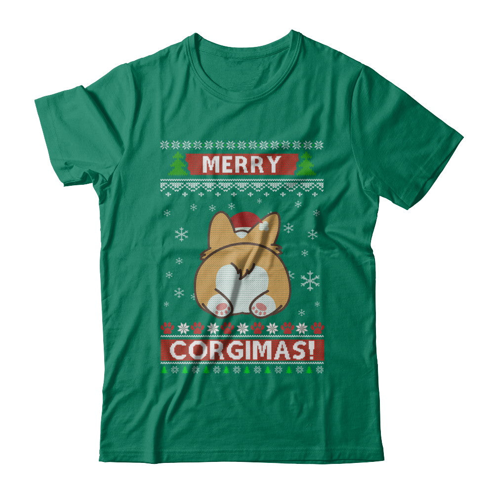 Xmas Merry Corgmas Santa Corgi Ugly Christmas Sweater T-Shirt & Sweatshirt | Teecentury.com