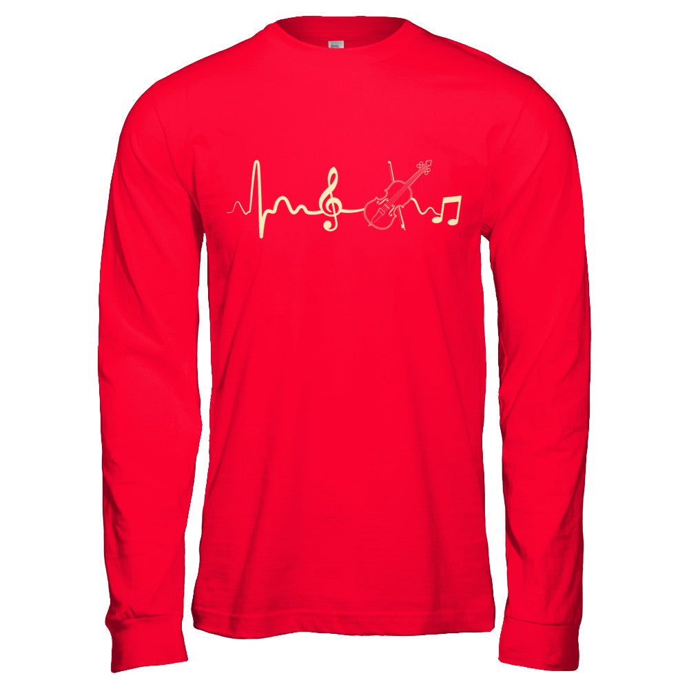 Violin Viola Cello Heartbeat Musicia T-Shirt & Hoodie | Teecentury.com
