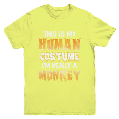 This Is My Human Costume Monkey Halloween Youth Youth Shirt | Teecentury.com