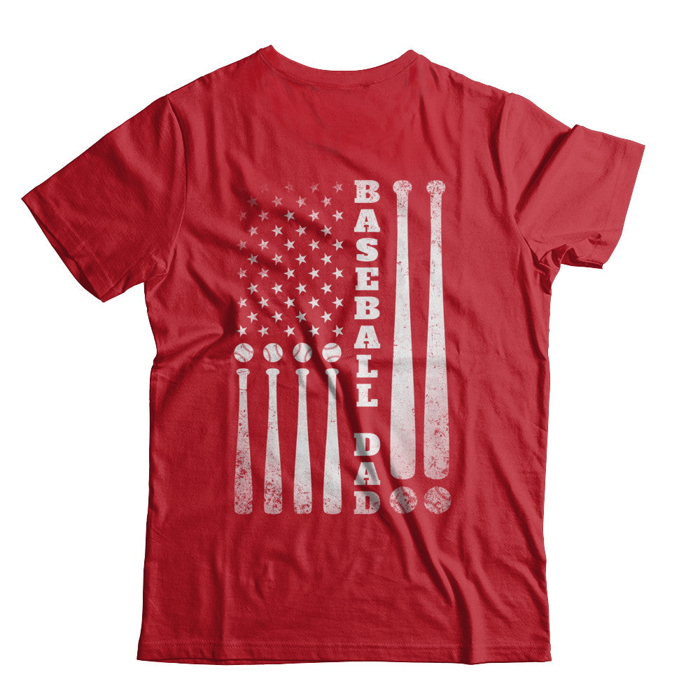 American Flag Vintage Baseball Dad Father's Day T-Shirt & Hoodie | Teecentury.com