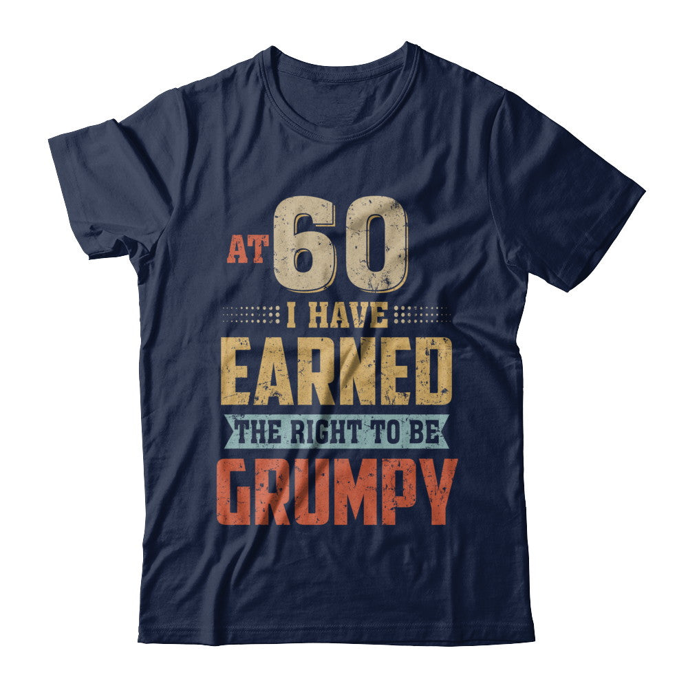Vintage The Right To Be Grumpy 60th 1962 Birthday Gift T-Shirt & Hoodie | Teecentury.com