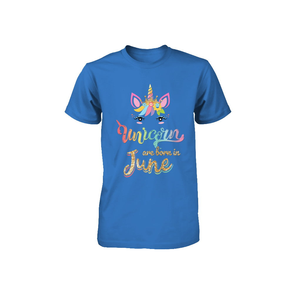 Cute Unicorns Are Born In June Birthday Gift Youth Youth Shirt | Teecentury.com