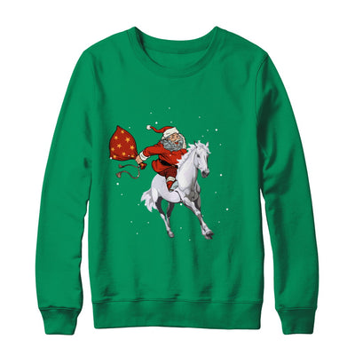 Horse Christmas Santa Rider T-Shirt & Sweatshirt | Teecentury.com