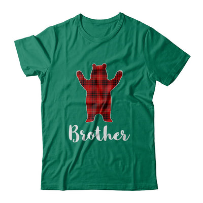 Red Brother Bear Buffalo Plaid Family Christmas Pajamas T-Shirt & Sweatshirt | Teecentury.com