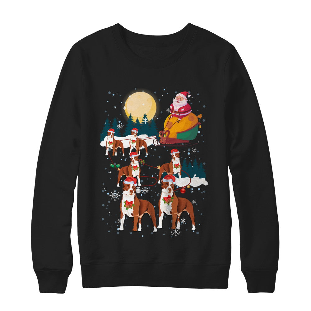 Dog Reindeer Pit bull Christmas Gift T-Shirt & Sweatshirt | Teecentury.com