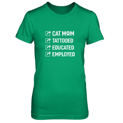 Cat Mom Tattooed Educated Employed T-Shirt & Tank Top | Teecentury.com