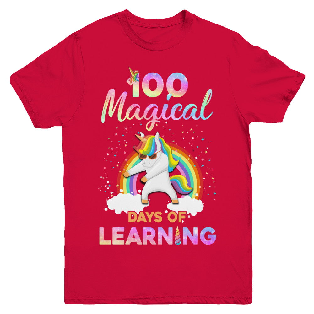 100 Magical Days of Learning Flossing Unicorn Youth Youth Shirt | Teecentury.com