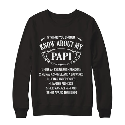 5 Things You Should Know About My Papi Granddaughter T-Shirt & Sweatshirt | Teecentury.com