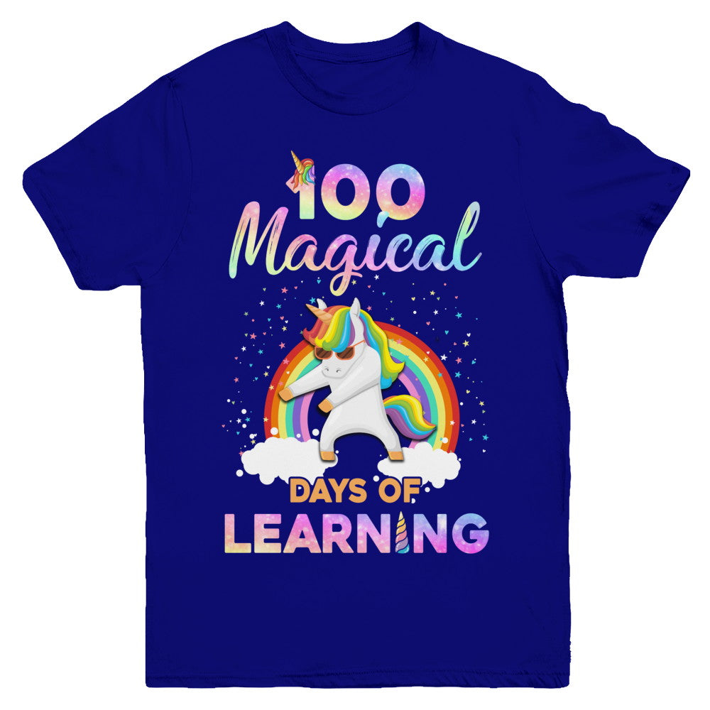100 Magical Days of Learning Flossing Unicorn Youth Youth Shirt | Teecentury.com