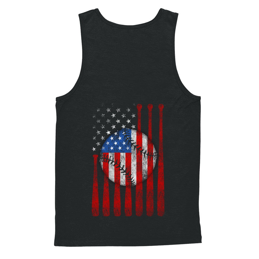 American Flag Vintage Baseball T-Shirt & Hoodie | Teecentury.com