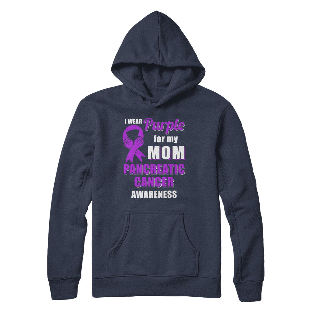 I Wear Purple For My Mom Pancreatic Cancer Son Daughter T-Shirt & Hoodie | Teecentury.com