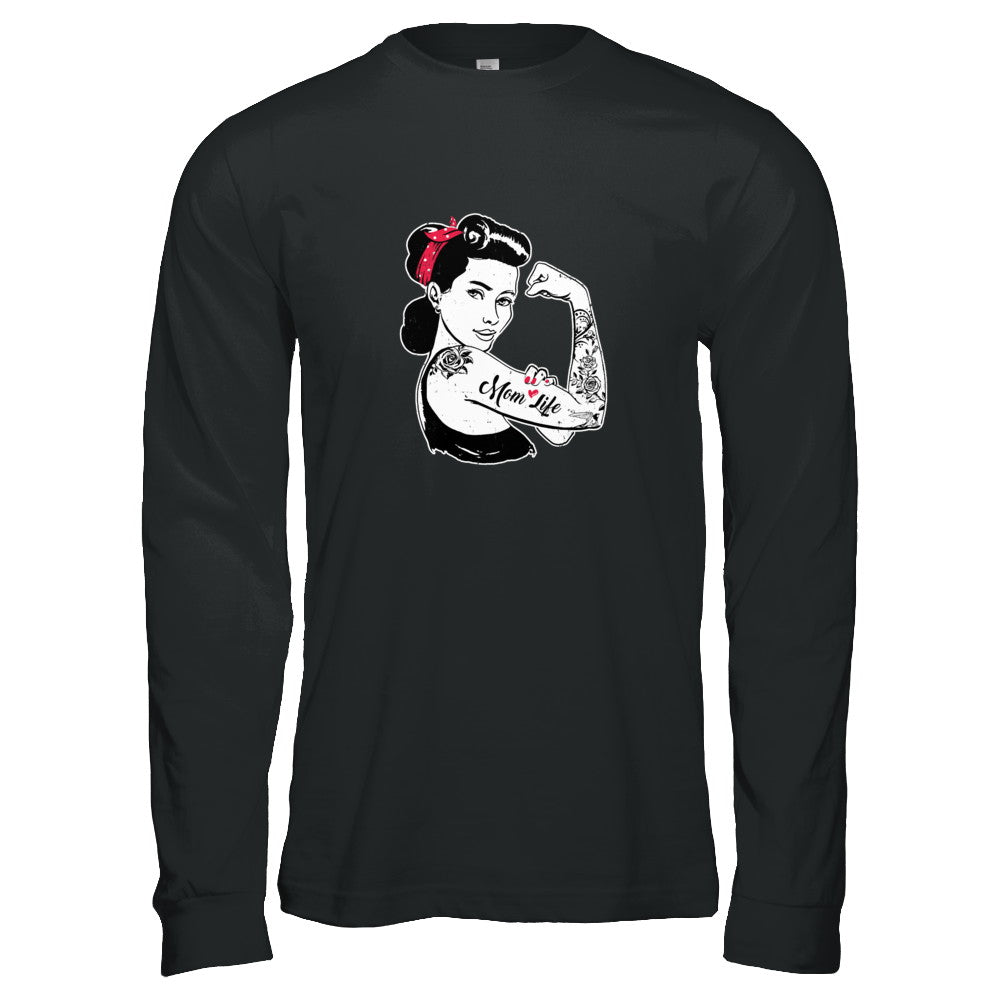 Mom Life Tattoos Tattooed Inked Woman T-Shirt & Tank Top | Teecentury.com