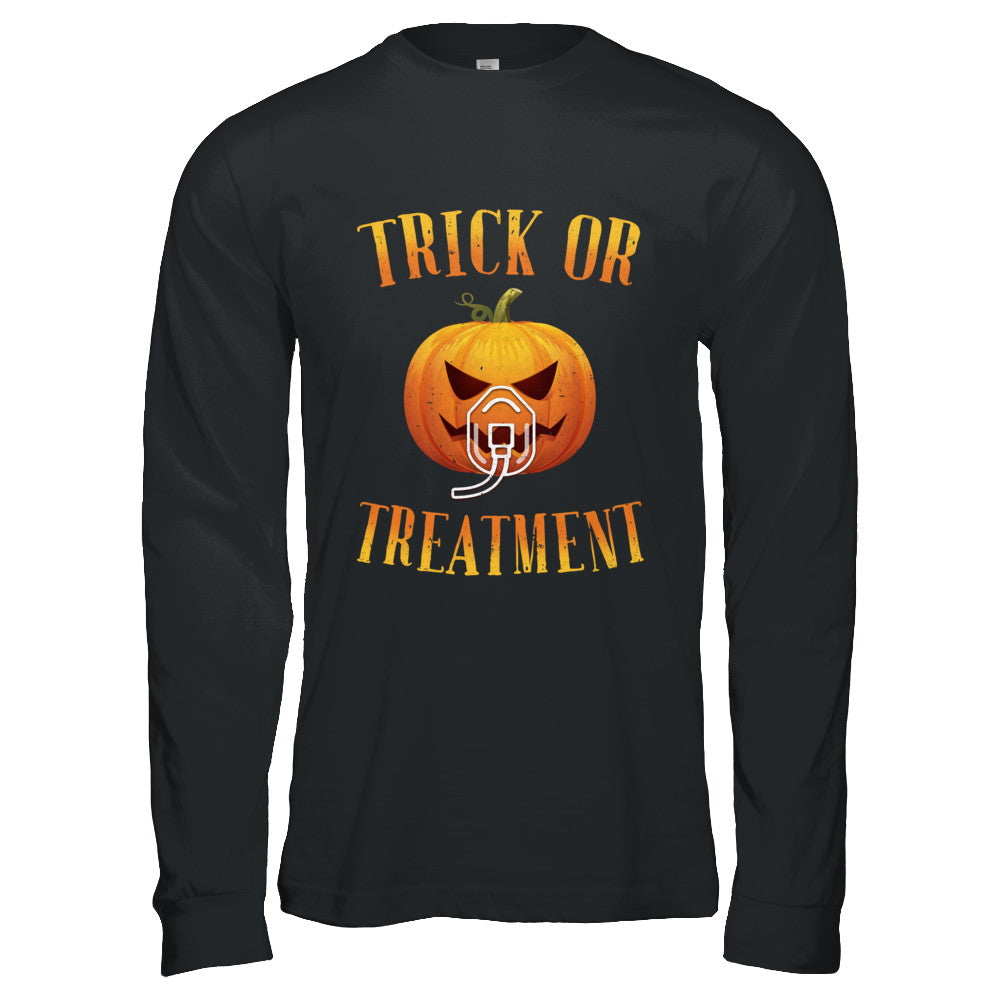 Trick Or Treatment Respiratory Therapist Nurse Halloween T-Shirt & Hoodie | Teecentury.com
