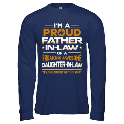 Proud Father-In-Law Freaking Awesome Daughter-In-Law T-Shirt & Hoodie | Teecentury.com