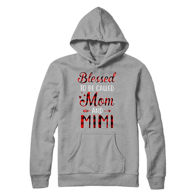 Red Buffalo Plaid Blessed To Be Called Mom And Mimi T-Shirt & Hoodie | Teecentury.com