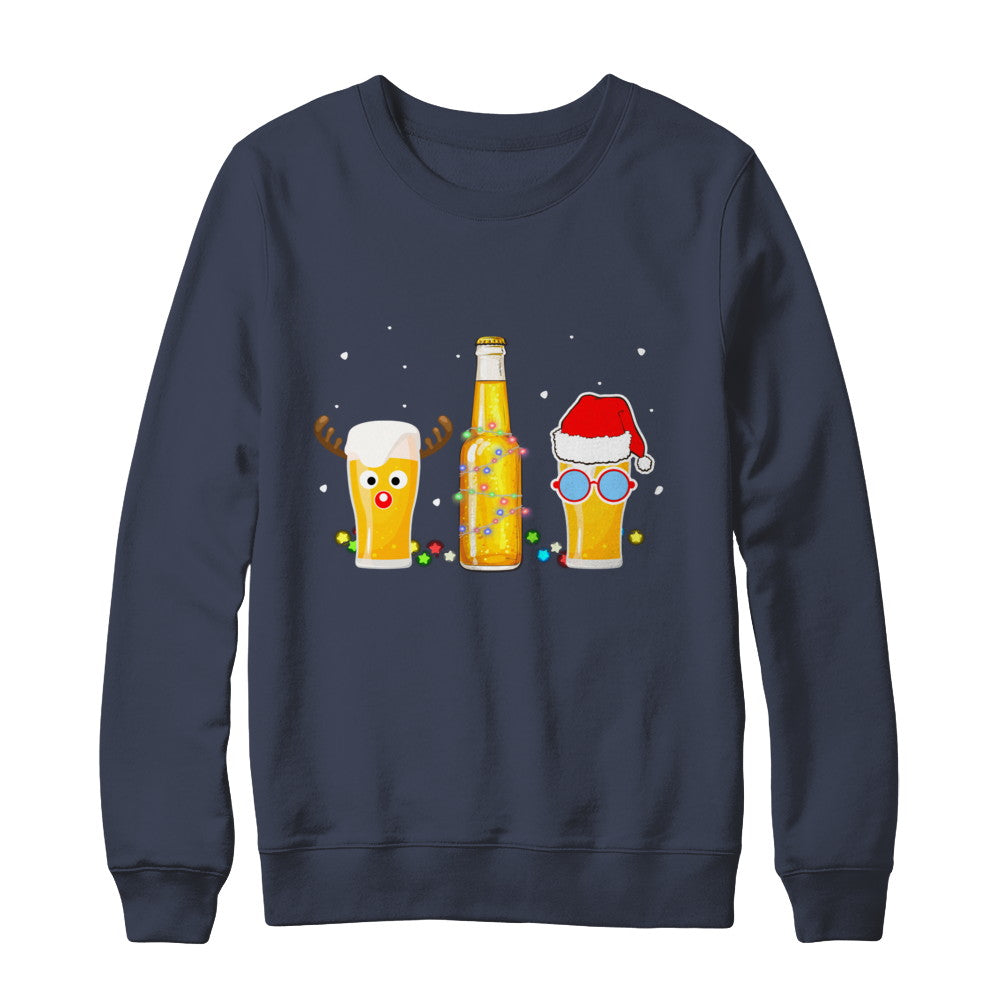 Xmas Merry Christmas Drinking Beer Gift T-Shirt & Sweatshirt | Teecentury.com