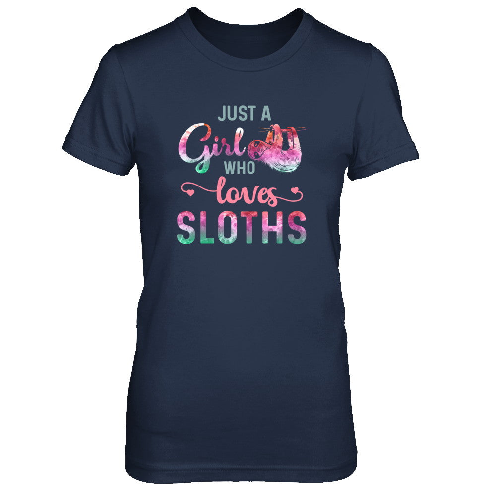 Just A Girl Who Loves Sloths Sloth Lover T-Shirt & Tank Top | Teecentury.com