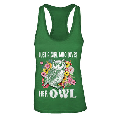 Just A Girl Who Loves Her Owl T-Shirt & Tank Top | Teecentury.com