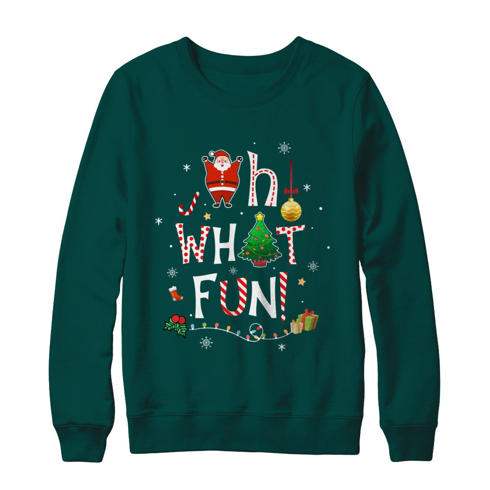 Oh What Fun Christmas Tree Funny Xmas T-Shirt & Sweatshirt | Teecentury.com