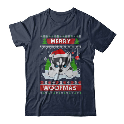 Siberian Husky Merry Woofmas Ugly Christmas Sweater T-Shirt & Sweatshirt | Teecentury.com