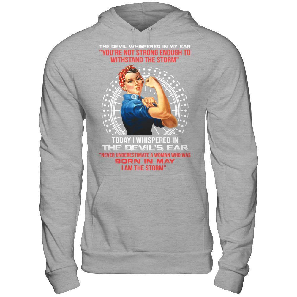 I Whispered Devil Ear Woman Who Was Born In May T-Shirt & Hoodie | Teecentury.com