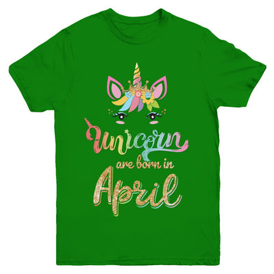 Cute Unicorns Are Born In April Birthday Gift Youth Youth Shirt | Teecentury.com