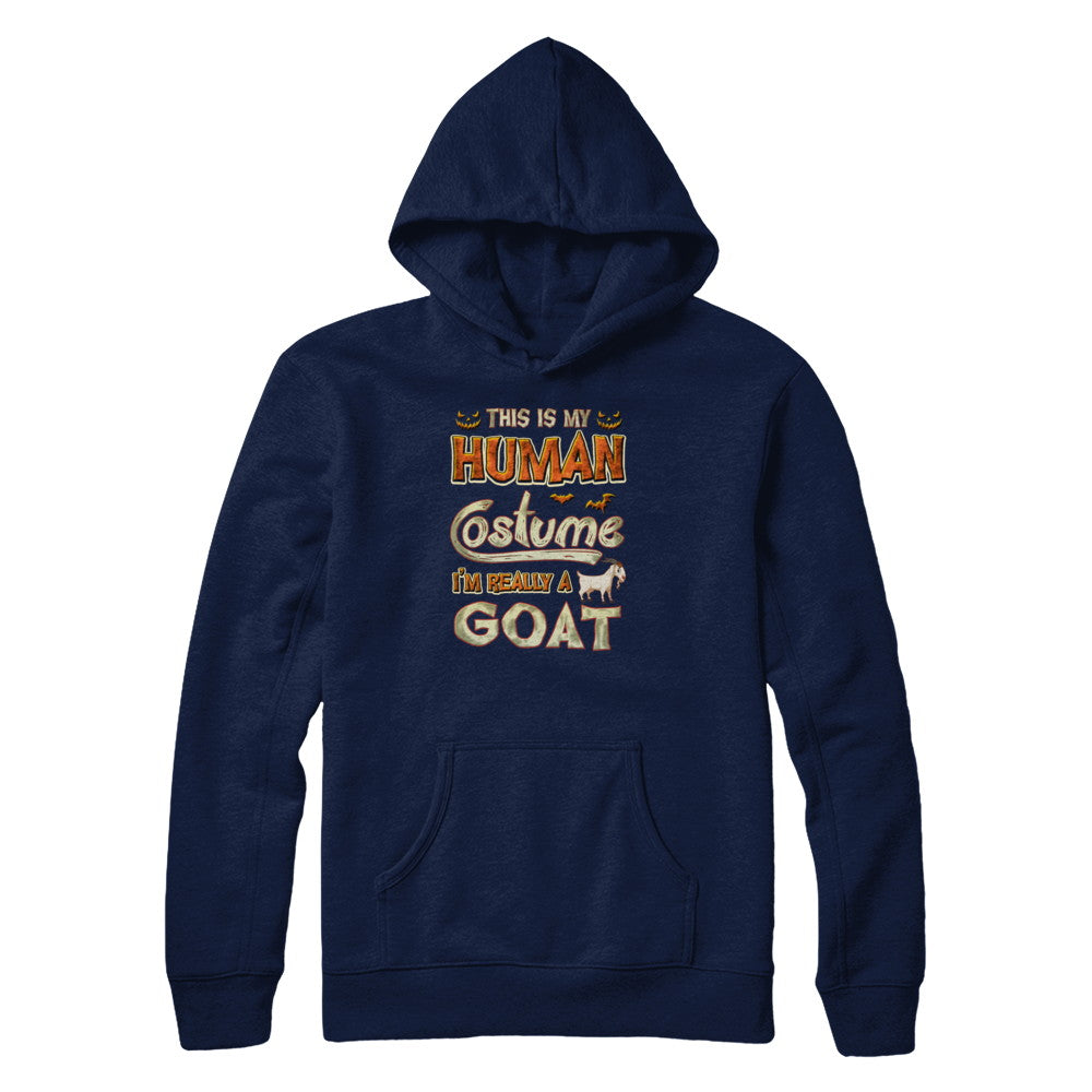 Goat Halloween My Human Costume I'm Really A Goat T-Shirt & Tank Top | Teecentury.com