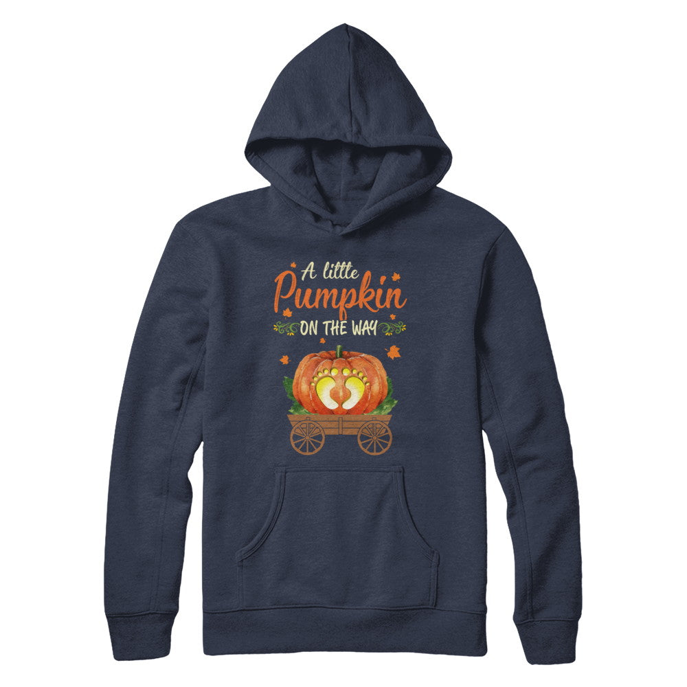 Funny Little Pumpkin On The Way Pregnant Halloween T-Shirt & Hoodie | Teecentury.com