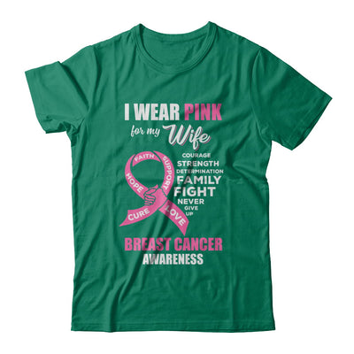 Breast Cancer I Wear Pink For My Wife Husband T-Shirt & Hoodie | Teecentury.com
