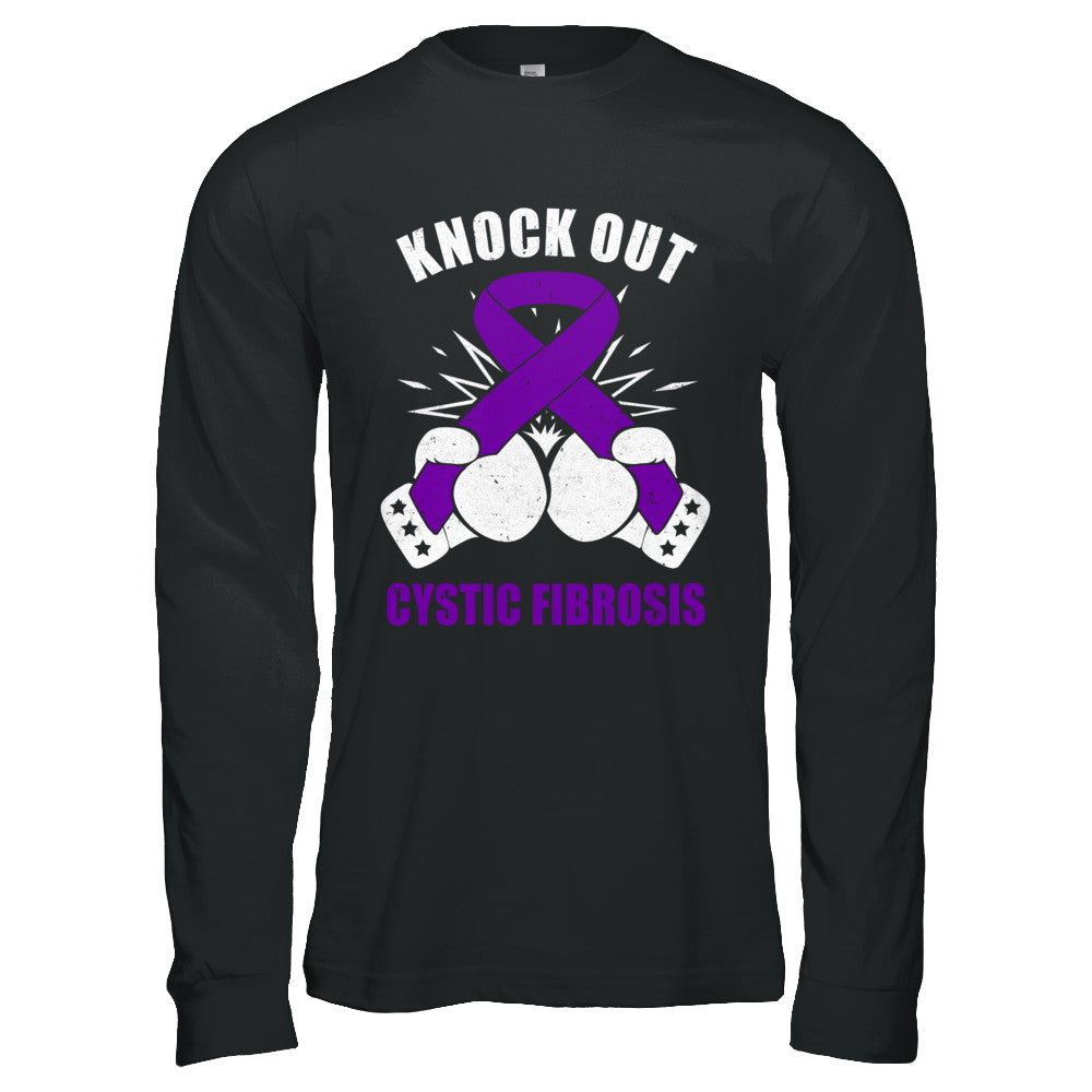 Boxing Knock Out Cystic Fibrosis Awareness Support T-Shirt & Hoodie | Teecentury.com