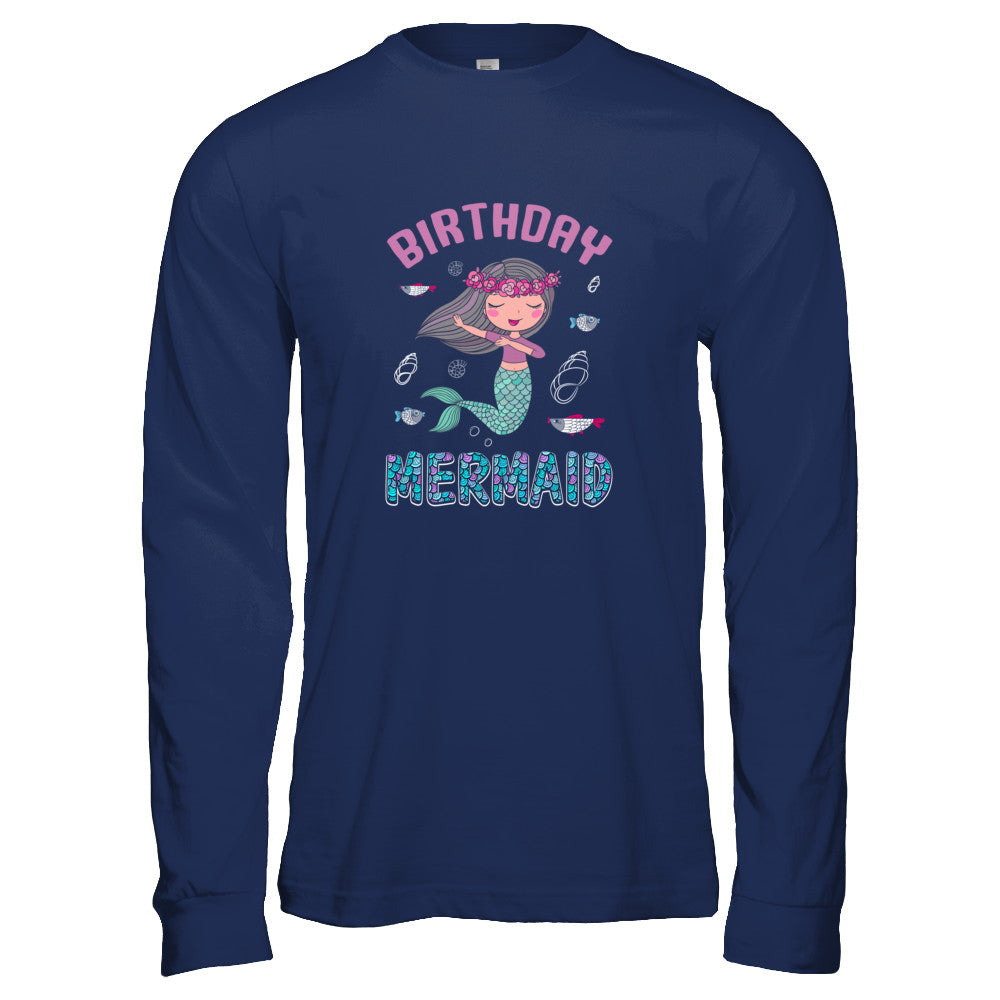 Birthday Mermaid Party Dabbing T-Shirt & Tank Top | Teecentury.com
