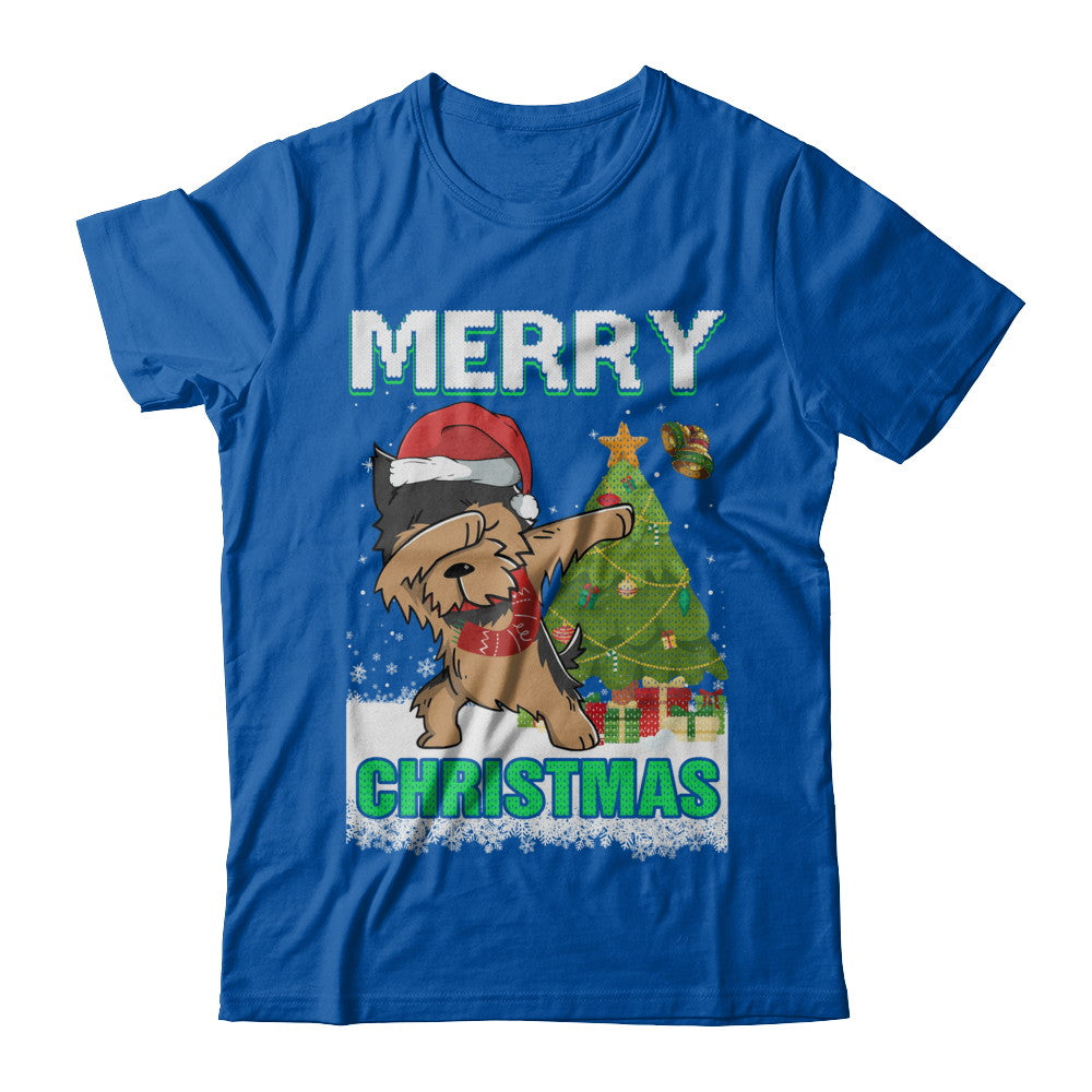 Cute Yorkshire Terrier Claus Merry Christmas Ugly Sweater T-Shirt & Sweatshirt | Teecentury.com