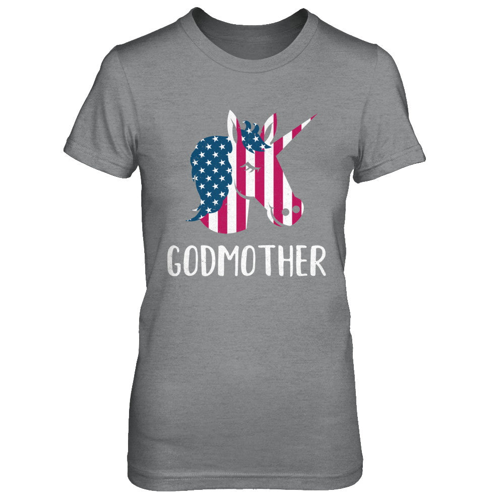 Patriotic Godmother Unicorn Americorn 4Th Of July T-Shirt & Hoodie | Teecentury.com