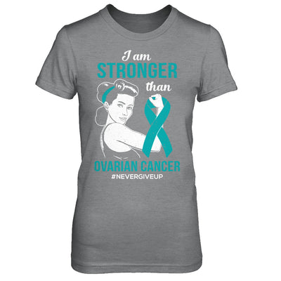 I Am Stronger Than Ovarian Cancer Awareness Support T-Shirt & Hoodie | Teecentury.com
