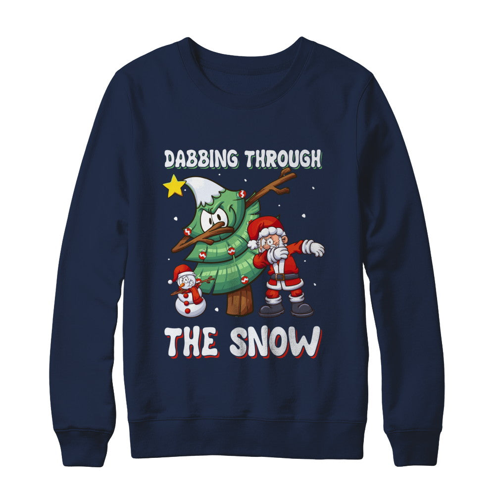 Dabbing Santa Snowman Christmas Tree T-Shirt & Sweatshirt | Teecentury.com