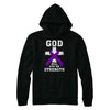 God Will Give Me Strength Purple Violet Awareness Ribbon Gift T-Shirt & Hoodie | Teecentury.com