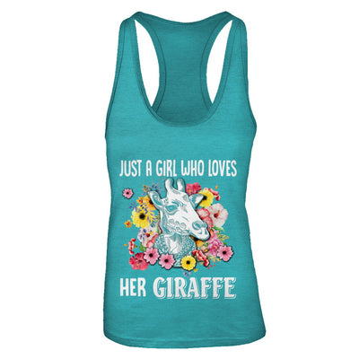 Just A Girl Who Loves Her Giraffe T-Shirt & Tank Top | Teecentury.com