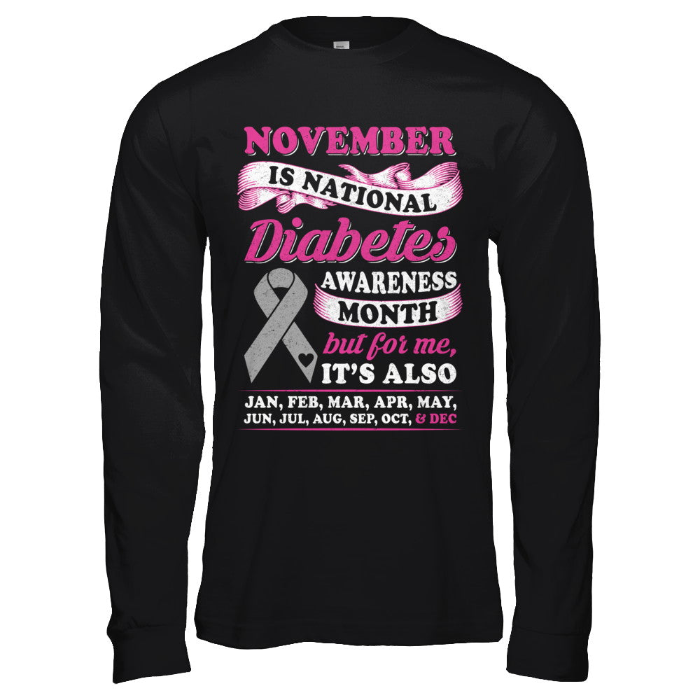 November Is National Diabetes Awareness Month T-Shirt & Hoodie | Teecentury.com