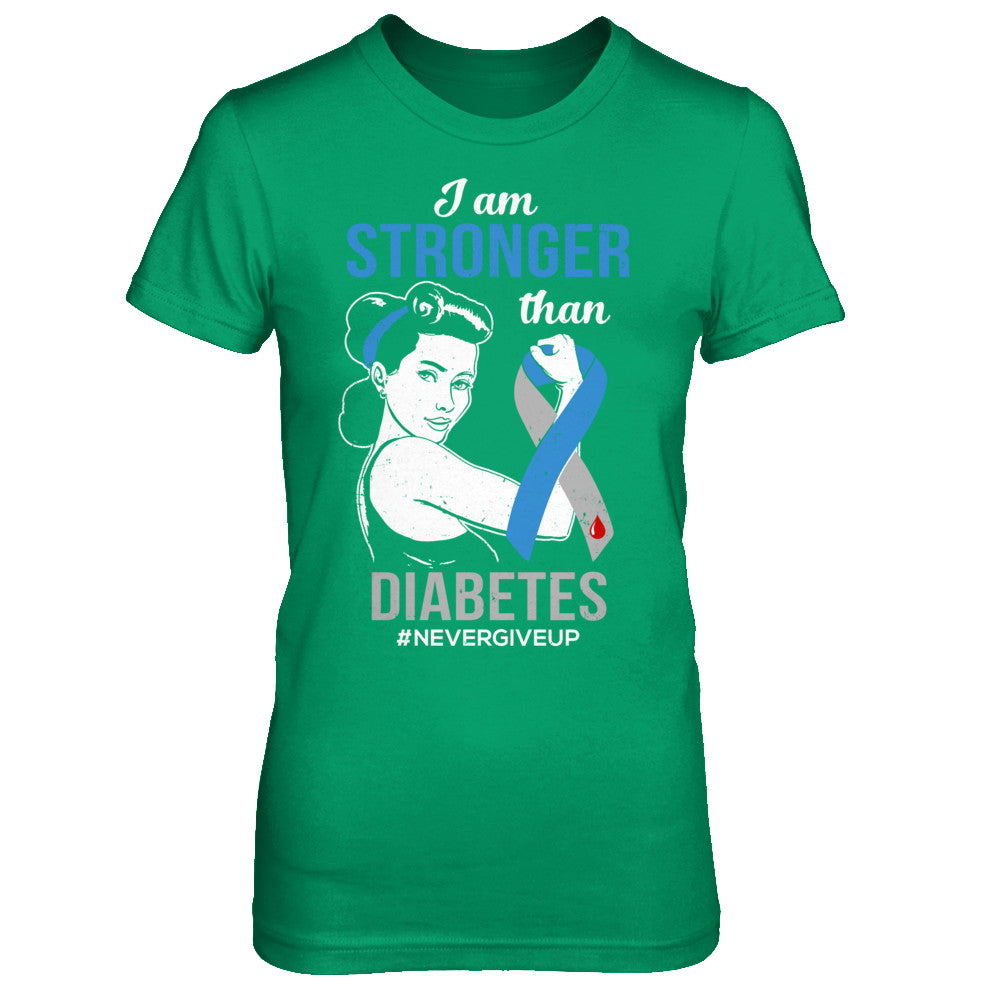 I Am Stronger Than Diabetes Awareness Support T-Shirt & Hoodie | Teecentury.com
