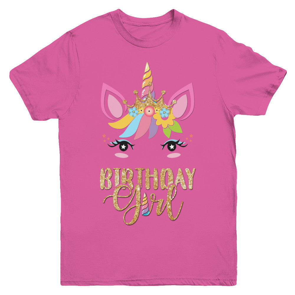 Cute Unicorn Girl Daughter Birthday Gift Youth Youth Shirt | Teecentury.com