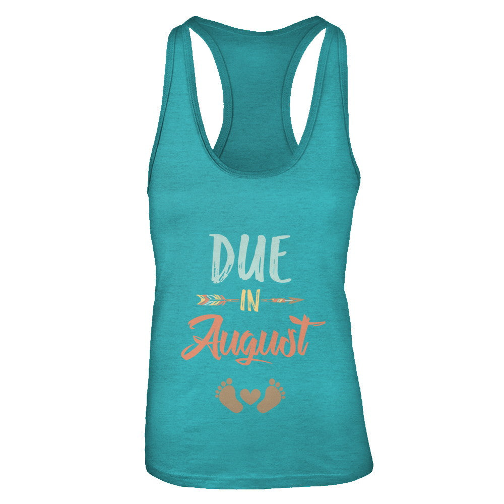Due Date August 2022 Announcement Mommy Bump Pregnancy T-Shirt & Tank Top | Teecentury.com