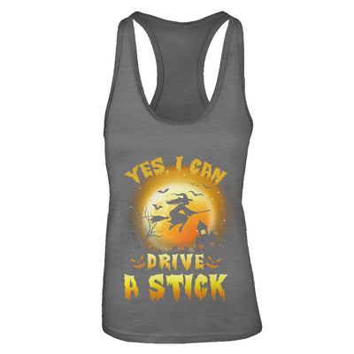 Yes I Can Drive A Stick Broom Funny Halloween Witch T-Shirt & Tank Top | Teecentury.com