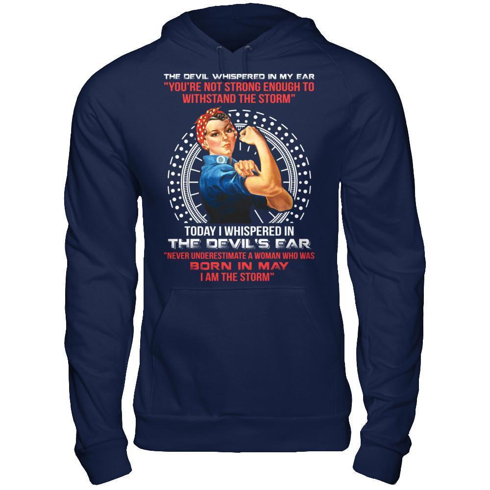 I Whispered Devil Ear Woman Who Was Born In May T-Shirt & Hoodie | Teecentury.com